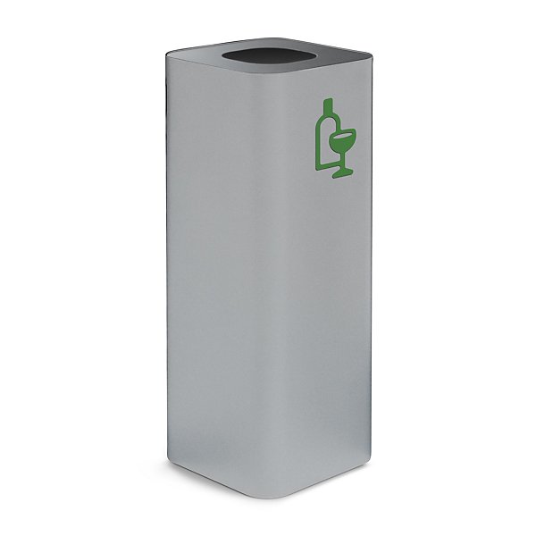Contenitore nero raccolta indifferenziata con pittogramma magnetico bianco capacità 100 litri - 6