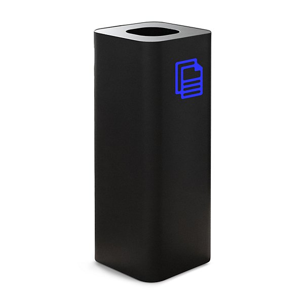 Contenitore nero raccolta indifferenziata con pittogramma magnetico bianco capacità 100 litri - 7