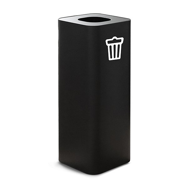Contenitore nero raccolta indifferenziata con pittogramma magnetico bianco capacità 100 litri - 8