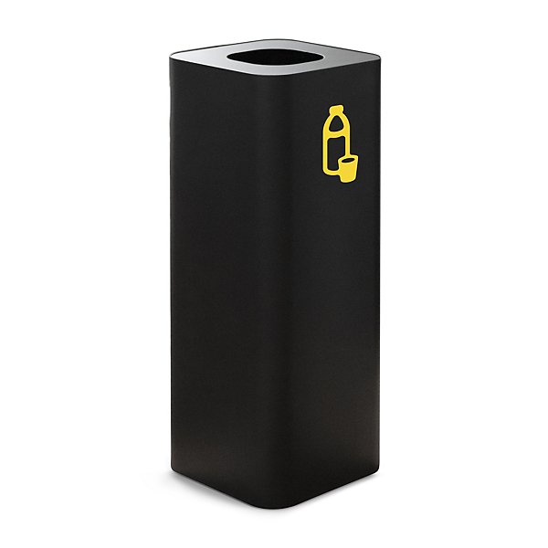 Contenitore nero raccolta indifferenziata con pittogramma magnetico bianco capacità 100 litri - 9