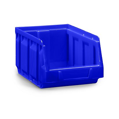 Contenitori a bocca di lupo blu in polietilene 165 x 105 x 82 mm capacità 1 litro - 1