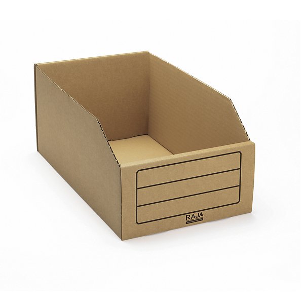 Contenitori a bocca di lupo in cartone avana RAJA 278 x 145 x 107 mm - 4,3 litri - 11