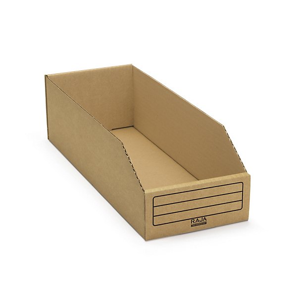 Contenitori a bocca di lupo in cartone avana RAJA 278 x 145 x 107 mm - 4,3 litri - 9