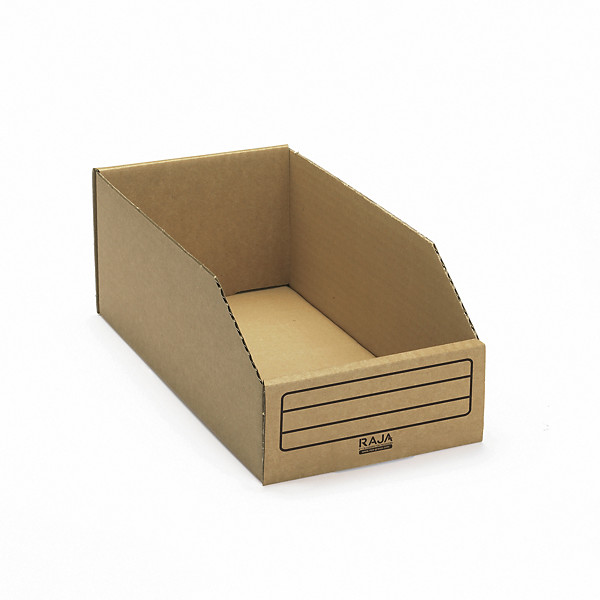 Contenitori a bocca di lupo in cartone avana RAJA 278 x 145 x 107 mm - 4,3 litri - 1