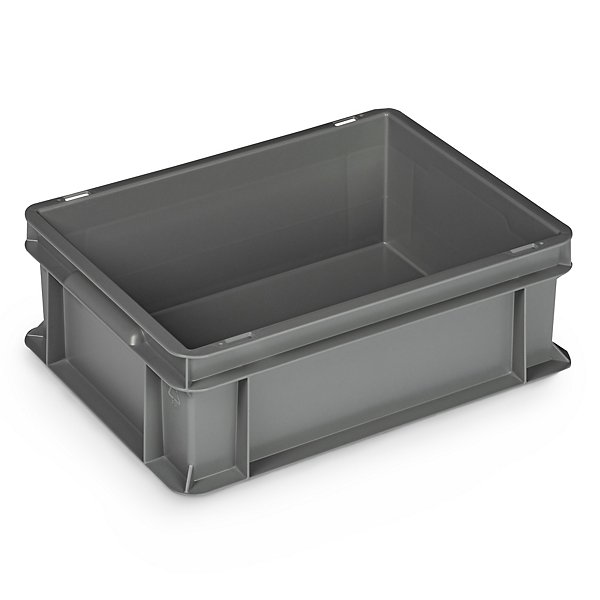 Contenitori EURO impilabili grigi in plastica rigenerata 600 x 400 x 320 mm - 64 litri - 6