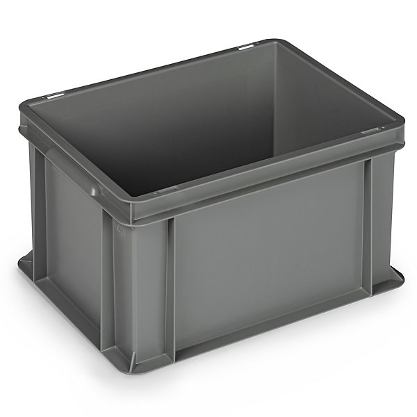 Contenitori EURO impilabili grigi in plastica rigenerata 600 x 400 x 320 mm - 64 litri - 14