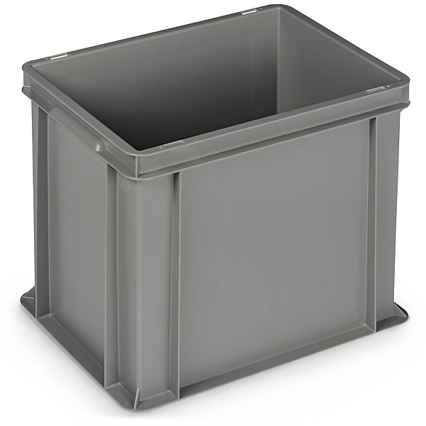 Contenitori EURO impilabili grigi in plastica rigenerata 600 x 400 x 320 mm - 64 litri - 7