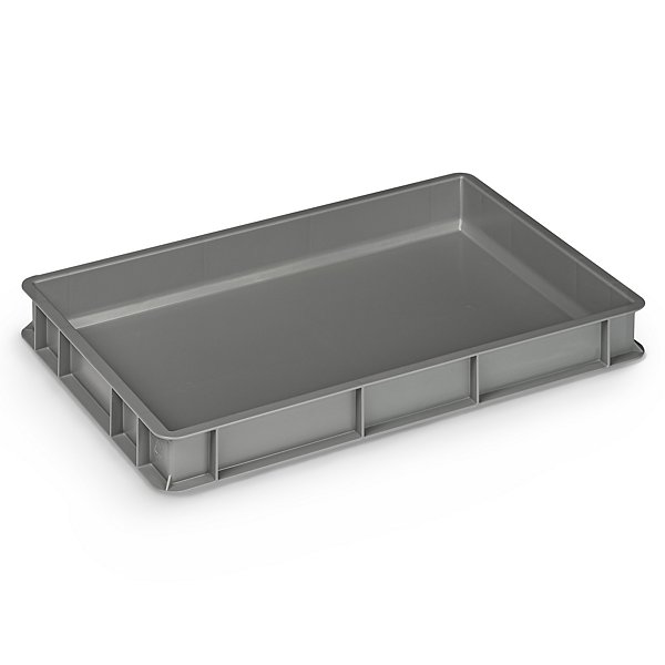 Contenitori EURO impilabili grigi in plastica rigenerata 600 x 400 x 320 mm - 64 litri - 8