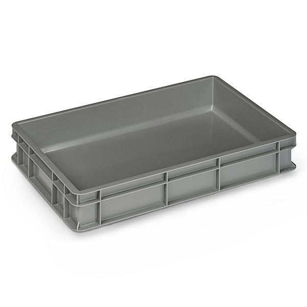 Contenitori EURO impilabili grigi in plastica rigenerata 600 x 400 x 320 mm - 64 litri - 9
