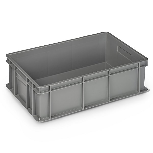 Contenitori EURO impilabili grigi in plastica rigenerata 600 x 400 x 320 mm - 64 litri - 11
