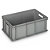 Contenitori EURO impilabili grigi in plastica rigenerata 600 x 400 x 320 mm - 64 litri - 12