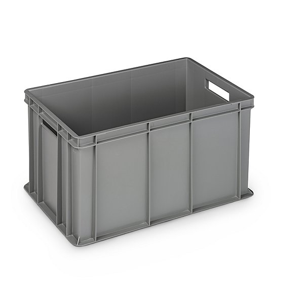 Contenitori EURO impilabili grigi in plastica rigenerata 600 x 400 x 320 mm - 64 litri - 13