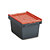 Contenitori impilabili con coperchio integrato rosso 410 x 300 x 240 mm - 18 litri - 1