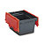 Contenitori impilabili con coperchio integrato rosso 410 x 300 x 240 mm - 18 litri - 2