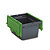 Contenitori impilabili con coperchio integrato verde 410 x 300 x 240 mm - 18 litri - 2