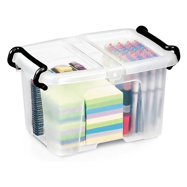 Contenitori multiuso in plastica con coperchio a farfalla capacità 24 litri - 2