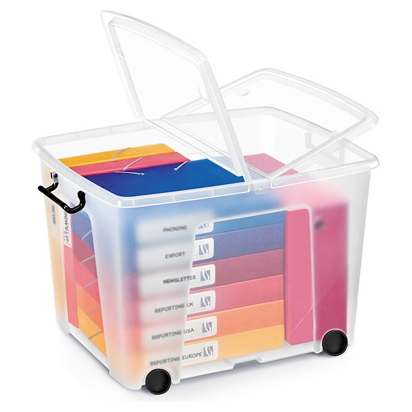 Contenitori multiuso in plastica con coperchio a farfalla capacità 24 litri - 4