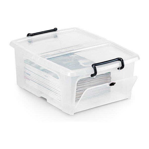 Contenitori multiuso in plastica con coperchio a farfalla capacità 24 litri - 5