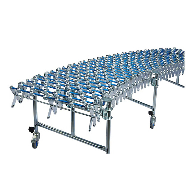 Convoyeur extensible et mobile à galets - largeur 60 cm à galets - longueur 400 à 960 cm - 1