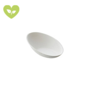 Coppetta ovale per finger food monouso, Polpa di cellulosa, Biodegradabile, Bianco (confezione 50 pezzi) Coppetta ovale per finger food monouso, Polpa di cellulosa, Biodegradabile, Bianco (confezione 50 pezzi)