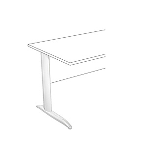 Coppia gambe a "L" Linea Pronto, Bianco opaco Coppia gambe a "L" Linea Pronto, Bianco opaco