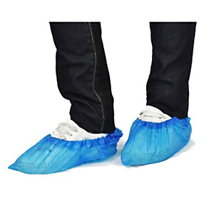 Copriscarpe monouso, CPE, 15 x 38 cm, Taglia Unica, Blu (confezione 100 pezzi) Copriscarpe monouso, CPE, 15 x 38 cm, Taglia Unica, Blu (confezione 100 pezzi)