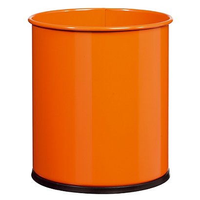 Corbeille bureau métal Papéa Rossignol 15 L orange - 1