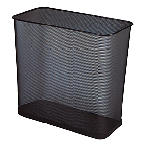 Corbeille métal ajourée rectangulaire noire 28 L Corbeille métal ajourée rectangulaire noire 28 L
