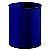 Corbeille à papier papea - 8l - bleu 5001 mat lisse - 1