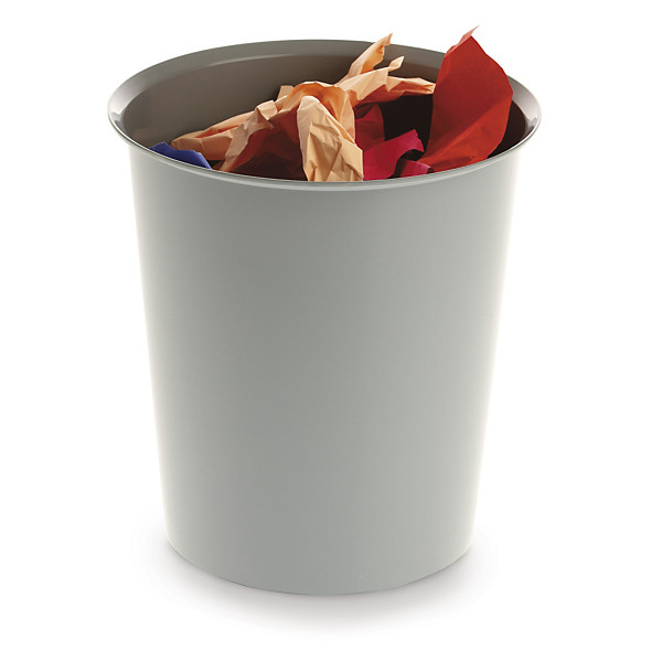 Corbeille à papier recyclée RAJA gris - 1