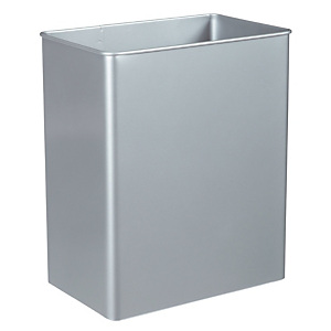 Corbeille pivotante rectangulaire murale Rossignol 27 L gris métal Corbeille pivotante rectangulaire murale Rossignol 27 L gris métal