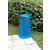 Corbeille vigipirate 1er prix en polyéthylène bleu avec couvercle pour sac poubelle 110 L - 3