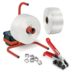 Corded polyester strapping systems