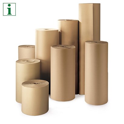 Corrugated cardboard rolls, 1000mmx75m - 1