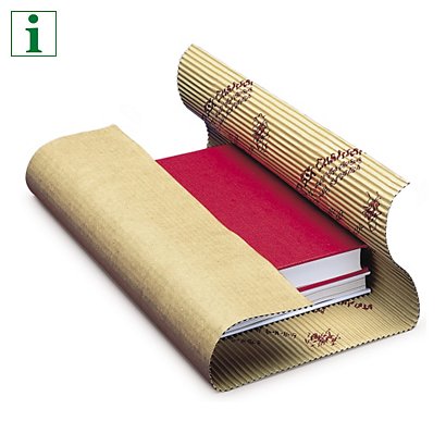 Corrugated, cushion wrap book packaging in sheets, 280x350mm - 1