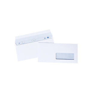 La Couronne Enveloppe blanche Premium DL 110 x 220 mm 90g fenêtre 35 x 100 mm - autocollante bande p