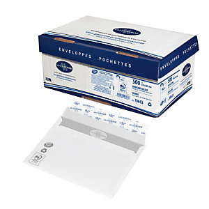La Couronne Enveloppe extra blanche Premium C6 162 x 114 mm 90g  fermeture bande auto-adhésive - Boîte de 500