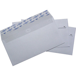 La Couronne Enveloppe extra-blanche Premium DL 110 x 220 mm90g avec fenêtre 45 x 100mm fermeture bande auto-adhésive - Boîte de 500