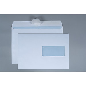 LA COURONNE Enveloppe extra-blanche Premium format C5 229 x 162 mm avec fenêtre 100g - bande autoadhésive