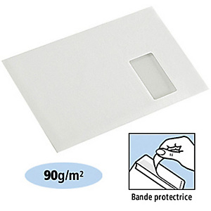 LA COURONNE Enveloppe vélin format C4 229 x 324 mm avec fenêtre 90 g/m² fermeture autocollante avec bande protectrice blanc LA COURONNE Enveloppe vélin format C4 229 x 324 mm avec fenêtre 90 g/m² fermeture autocollante avec bande protectrice blanc