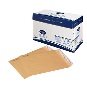 La Couronne enveloppes commerciales, cellulose et kraft, 330 x 260 mm, fermeture autocollante, kraft blond (Boîte de 250)