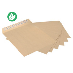 La Couronne Pochette kraft armé brun PEFC 24 - 260 x 330 mm 130g sans fenêtre - Autocollante bande protectrice - Lot de 250 La Couronne Pochette kraft armé brun PEFC 24 - 260 x 330 mm 130g sans fenêtre - Autocollante bande protectrice - Lot de 250