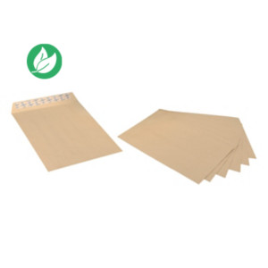 La Couronne Pochette kraft armé brun PEFC C5 - 162 x 229 mm 130g sans fenêtre - Autocollante bande protectrice - Lot de 500 La Couronne Pochette kraft armé brun PEFC C5 - 162 x 229 mm 130g sans fenêtre - Autocollante bande protectrice - Lot de 500
