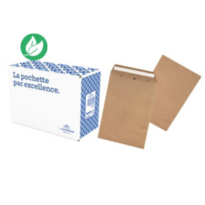 La Couronne Pochette kraft brun 24 - 260 x 330 mm 90g sans fenêtre - Autocollante bande protectrice - Lot de 250 La Couronne Pochette kraft brun 24 - 260 x 330 mm 90g sans fenêtre - Autocollante bande protectrice - Lot de 250