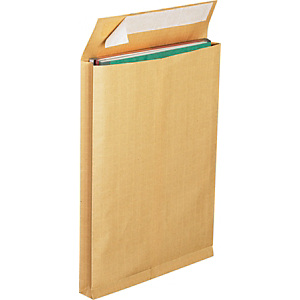La Couronne Pochette kraft brun C4 229 x 324 mm 130g sans fenêtre - soufflet 3 cm - autocollante ban