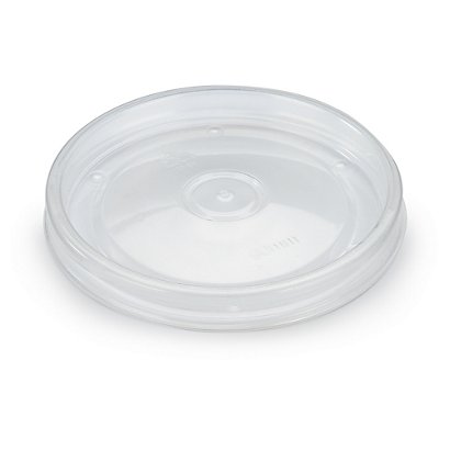 Couvercle en plastique pour pot carton 24/36 cl - Transparent - Lot de 25