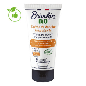 Crème de douche Bio 200 ml Briochin, senteur fleur d'oranger et menthe