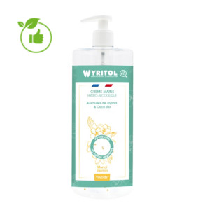 Crème hydroalcoolique Wyritol monoï jasmin 500 ml Crème hydroalcoolique Wyritol monoï jasmin 500 ml