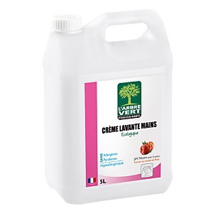 Crème lavante L'arbre vert 5L, parfum pêche Crème lavante L'arbre vert 5L, parfum pêche