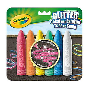 Crayola, Art & craft, Cf6 gessi per esterno glitter, 51-1216 Crayola, Art & craft, Cf6 gessi per esterno glitter, 51-1216